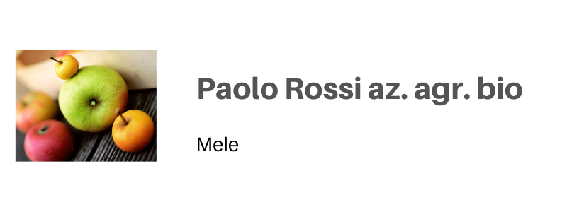 Paolo Rossi - azienda agricola biologica